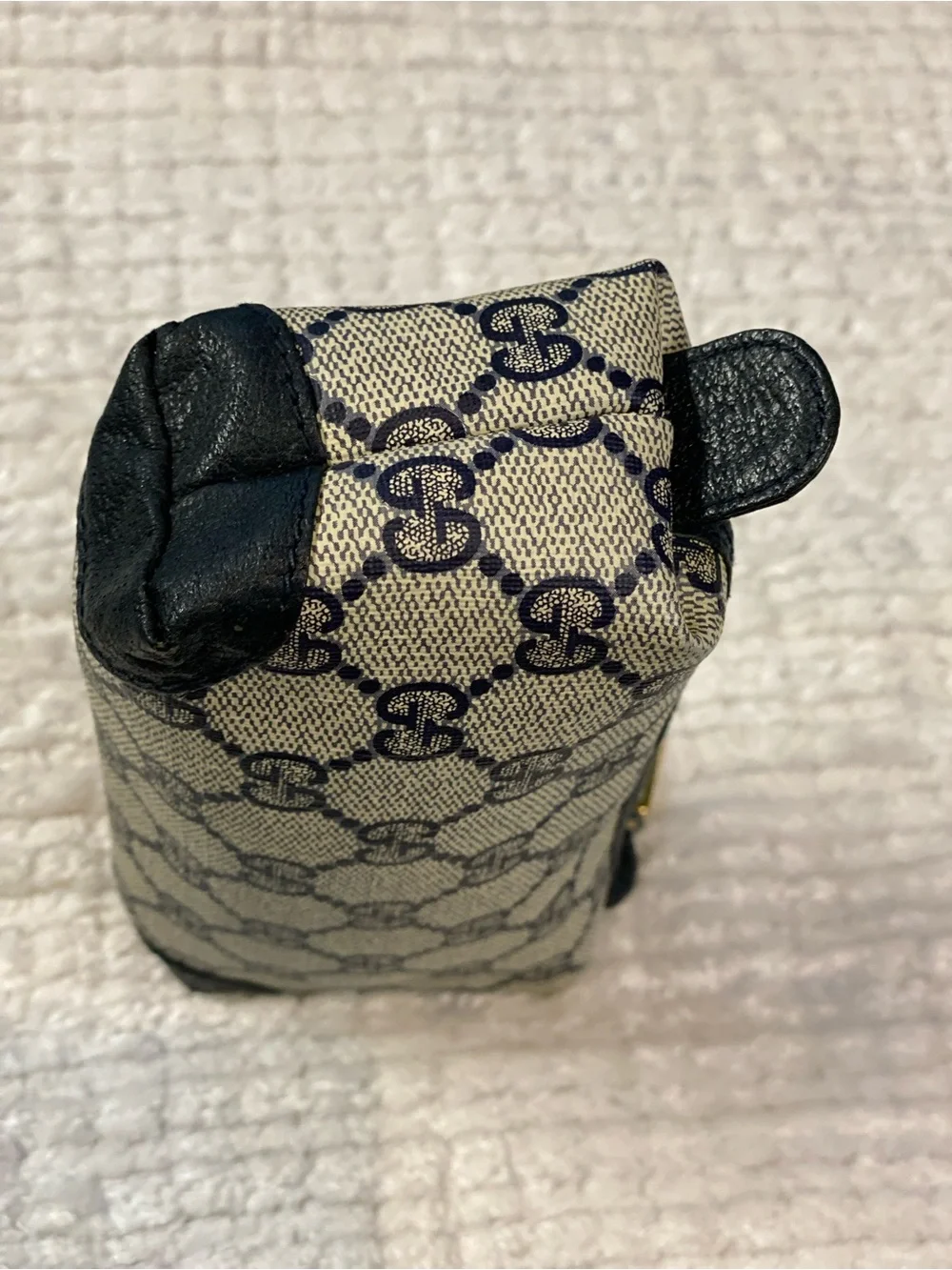 Vintage Gucci navy GG monogram canvas mini pouch